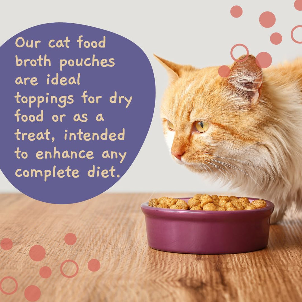 MOOCHIE bouillon chat hydratation, soutient l'apport en eau lors des repas.
