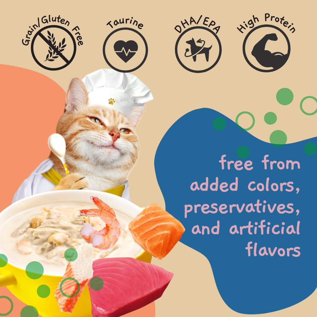 MOOCHIE sachet bouillon chat, complément savoureux à ajouter aux croquettes.