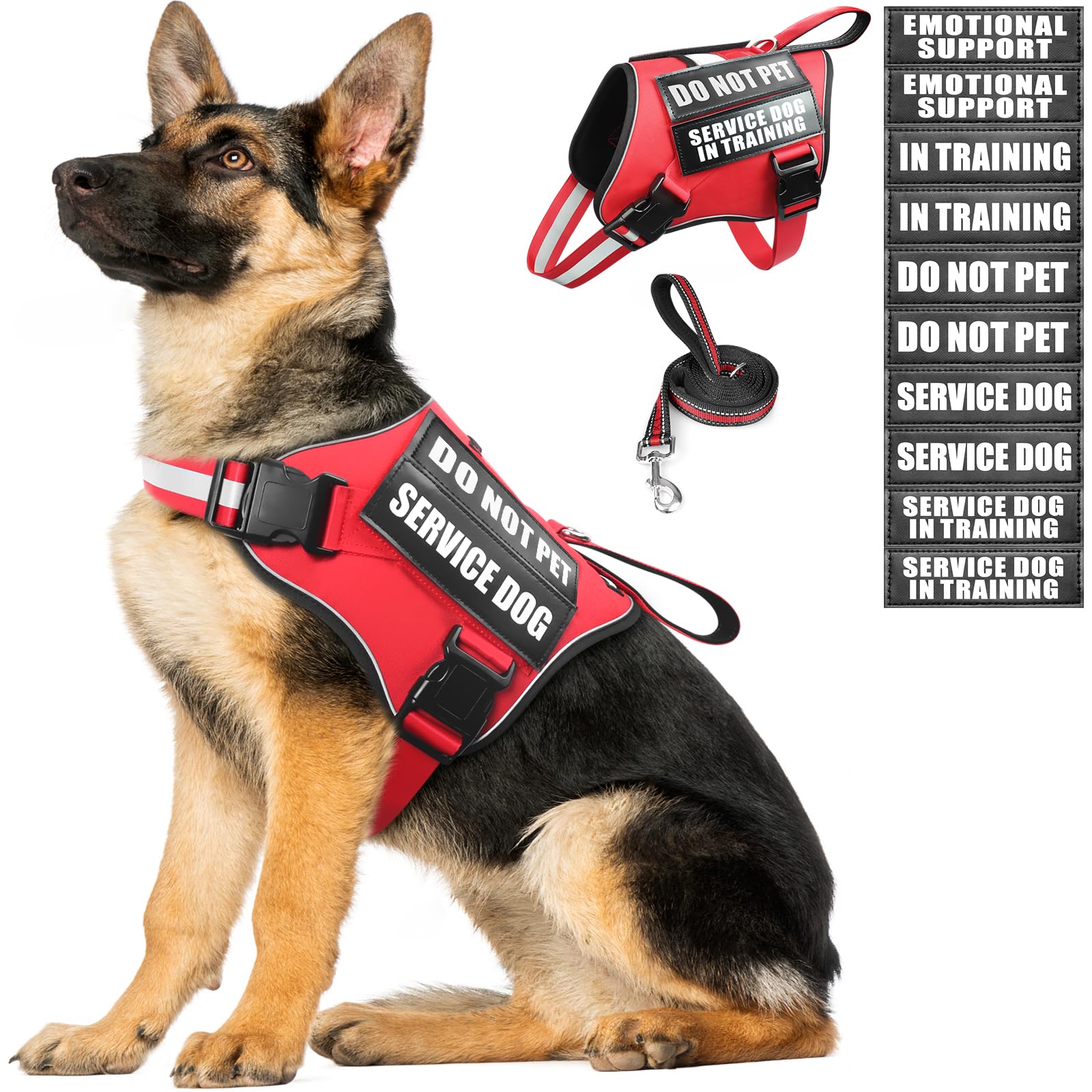MOOGROU harnais-service-chien, fixation rapide et confort quotidien.