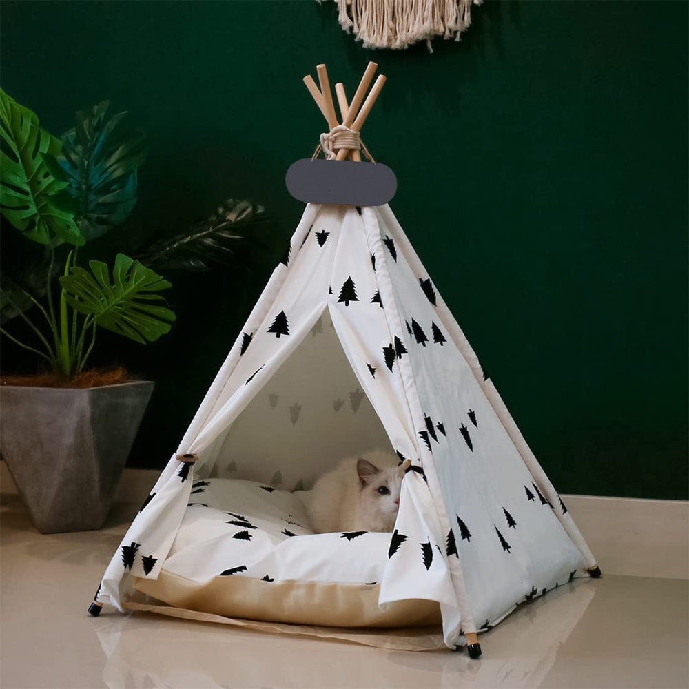 Démontage rapide et lavage en machine du Mooipet Tepee.