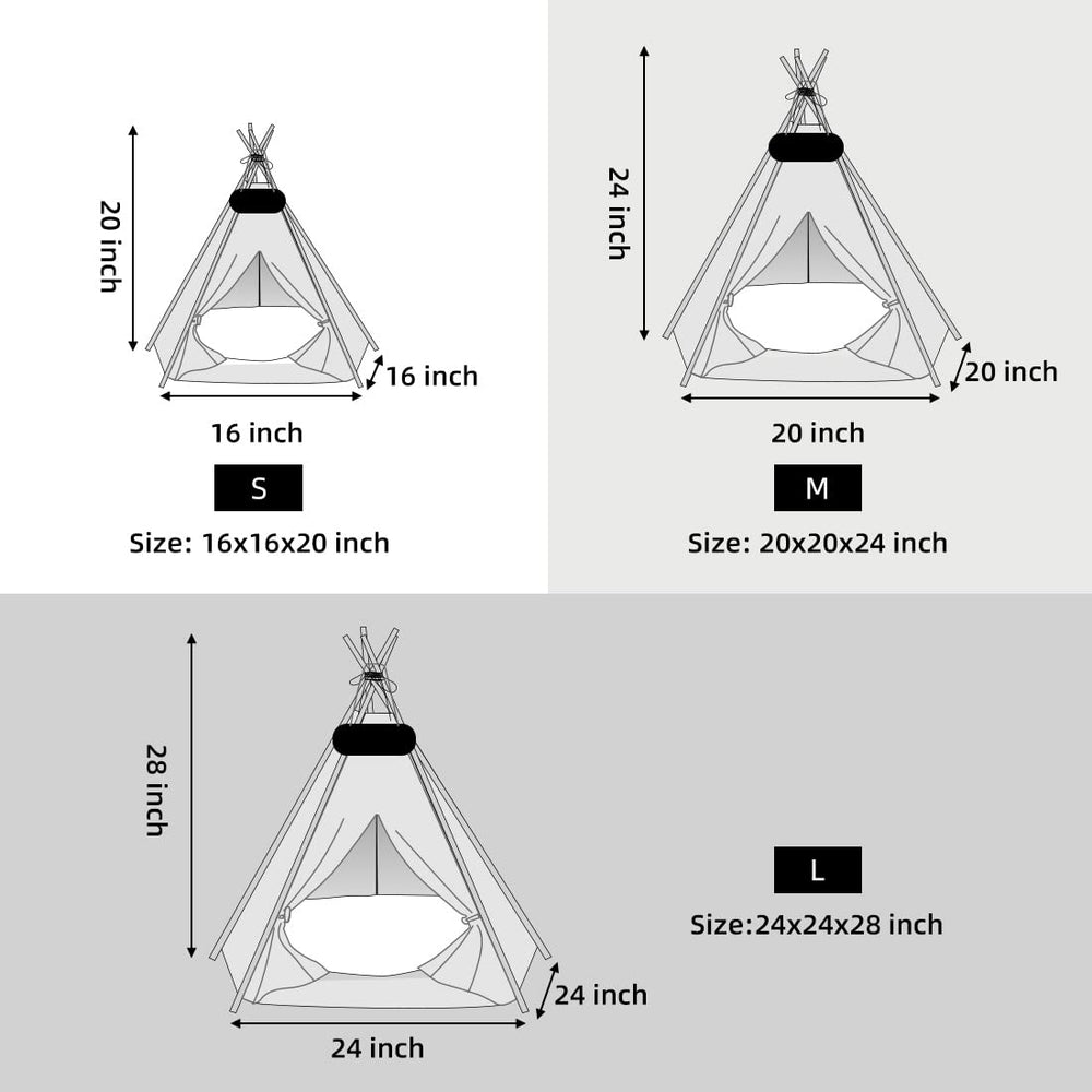 Coin douillet Mooipet Tepee en intérieur comme nid pour animal.