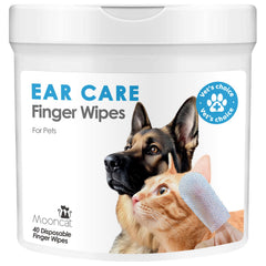 Mooncat lingettes pour oreilles du chien, nettoyage rapide et sans effort.