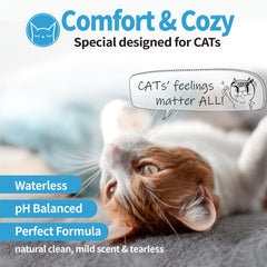 Mooncat Shampoing Sphynx sans eau, zone sur les plis peau nettoyée en douceur.