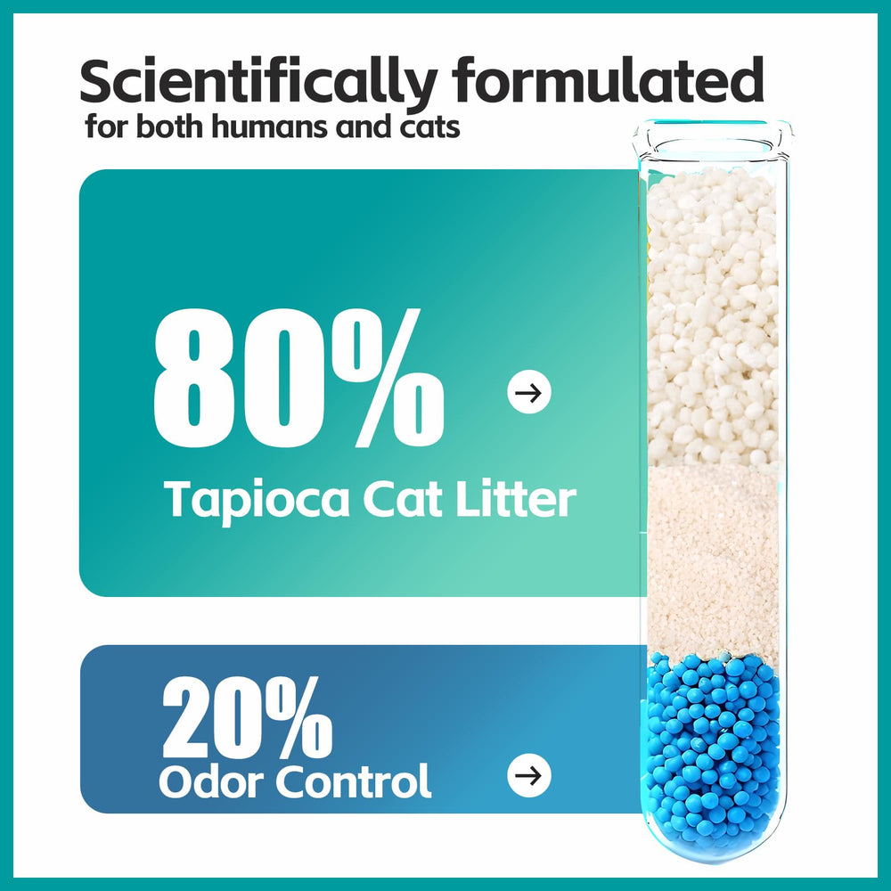 MoonForest Tapioca Chat Litière agglomération rapide pour un ramassage efficace.