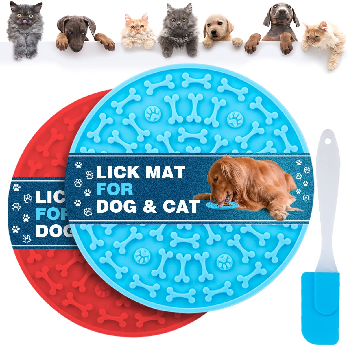 MooonGem Lick Pad mural en silicone pour calmer votre chien lors des bains