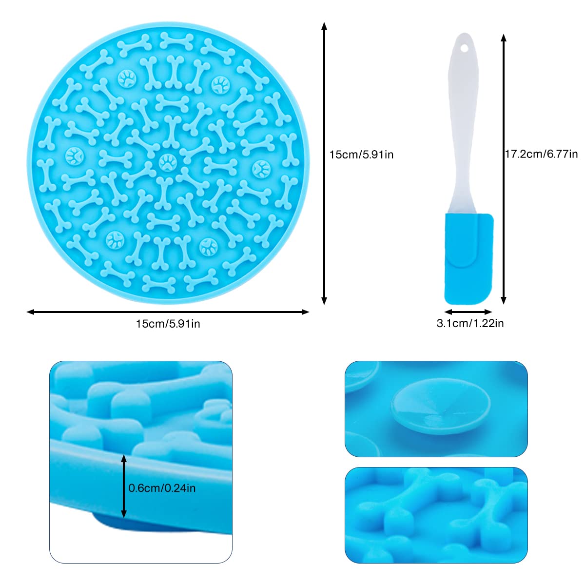 MooonGem Lick Pad facile à nettoyer après utilisation et lavage