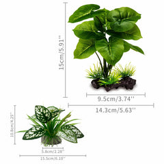 Moonorange plante artificielle base stable empêche flotter dans l'aquarium.