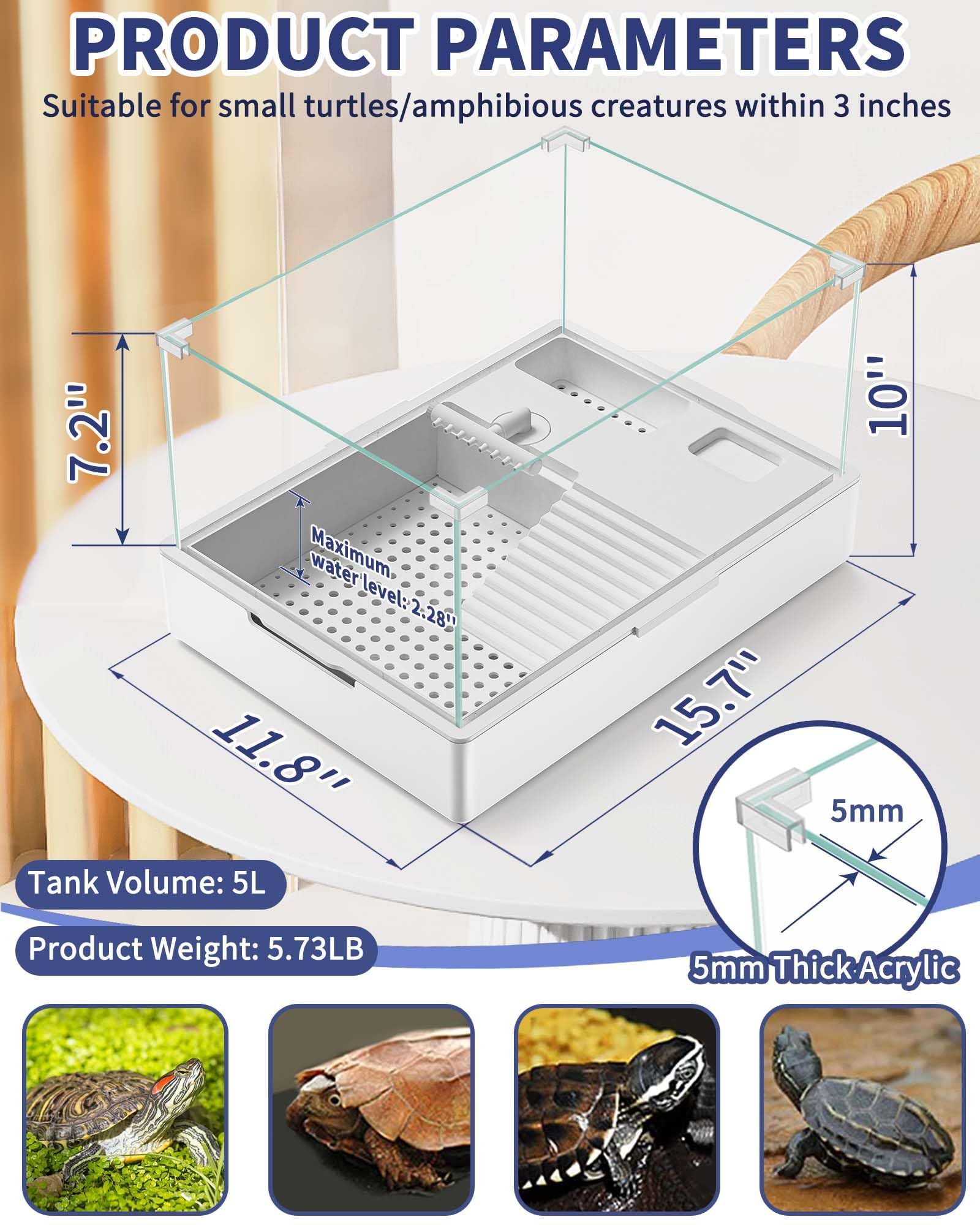 MoonOrange pompe eau 5W réglable – débit configurable pour un habitat tortue équilibré.