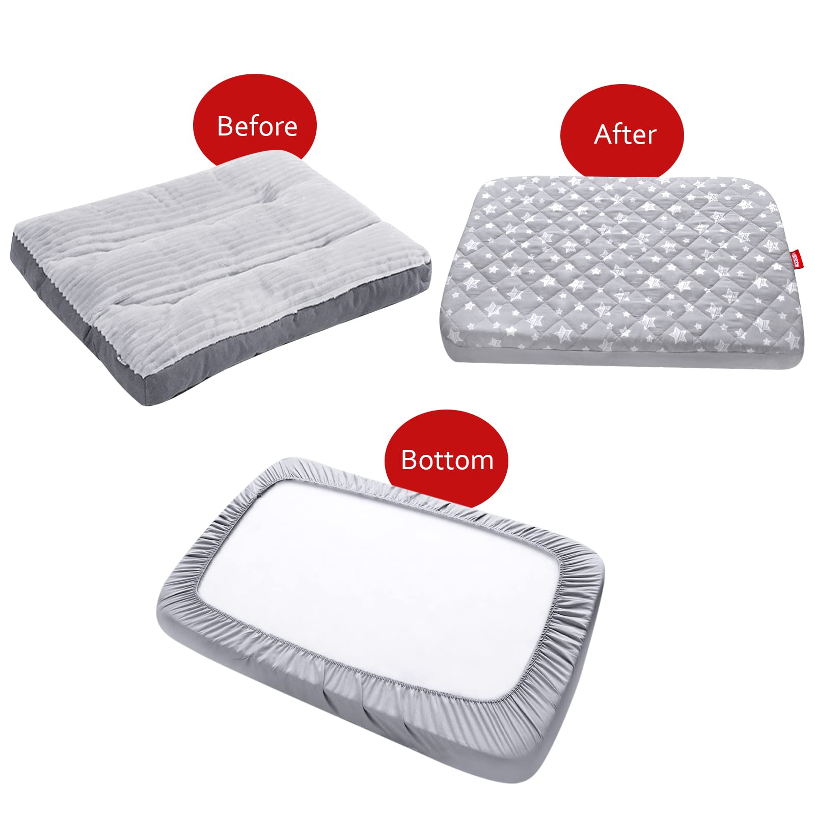Housse Moonsea anti-poils reduit les poils sur le lit