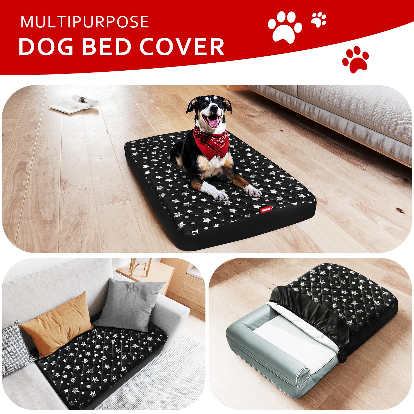 Moonsea housse 44x54 pouces convient pour chiens et chats de grande taille.