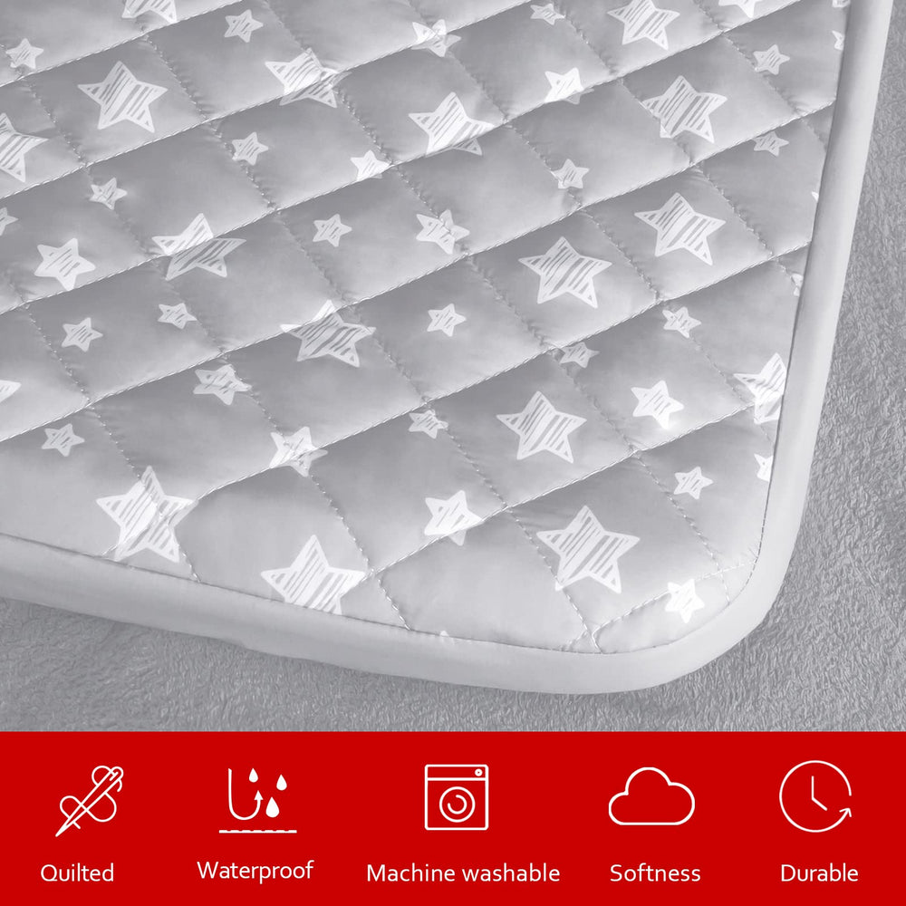 Moonsea tissu microfibre doux quilté gris étoiles pour plus de confort