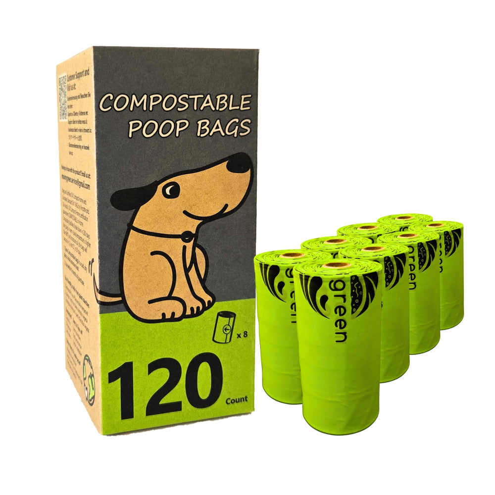Sacs compostables Moonygreen épais pour crottes de chien, sans fuite.