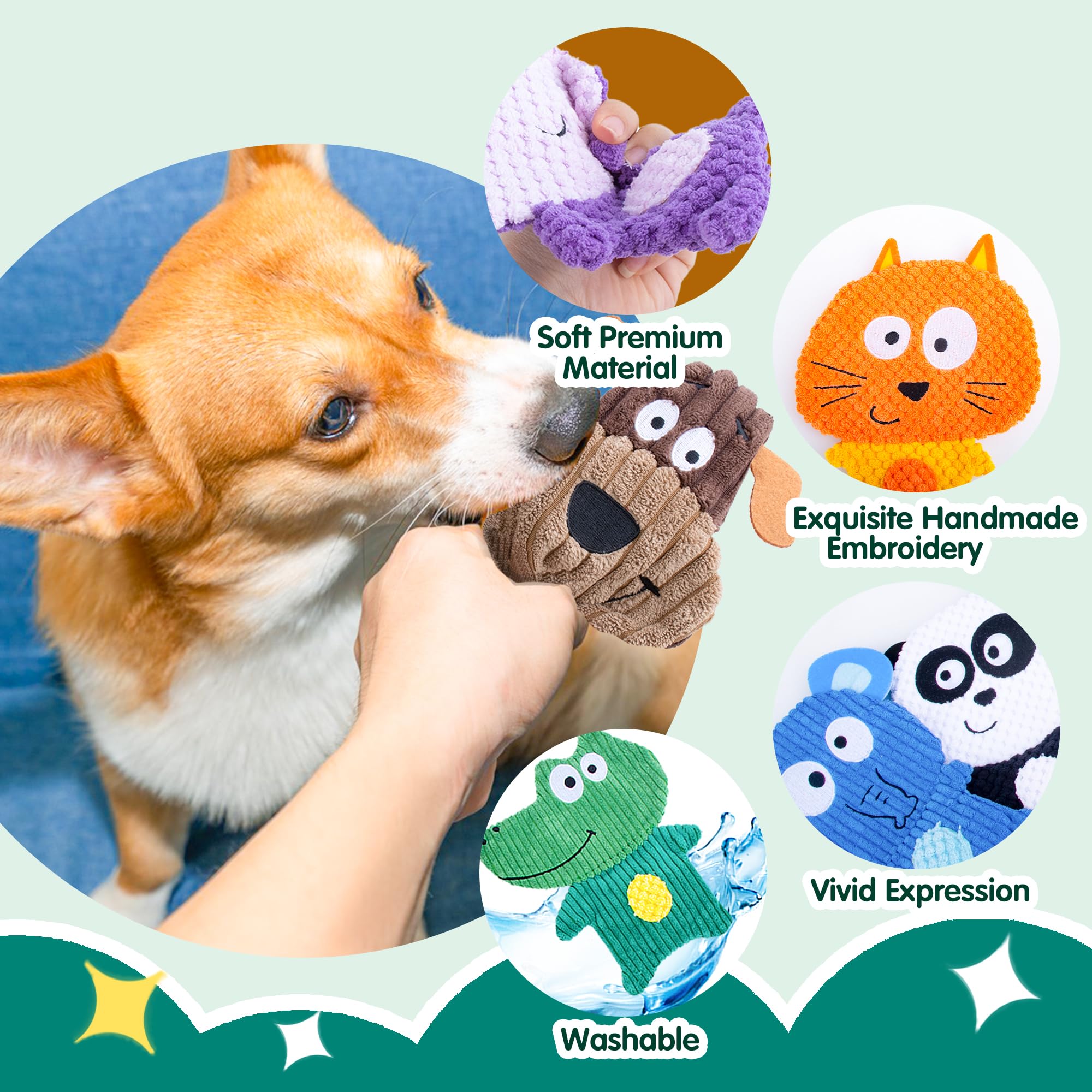 Mootop jouet sans rembourrage chien: parfait pour l’occupation et l’exercice dentaire.