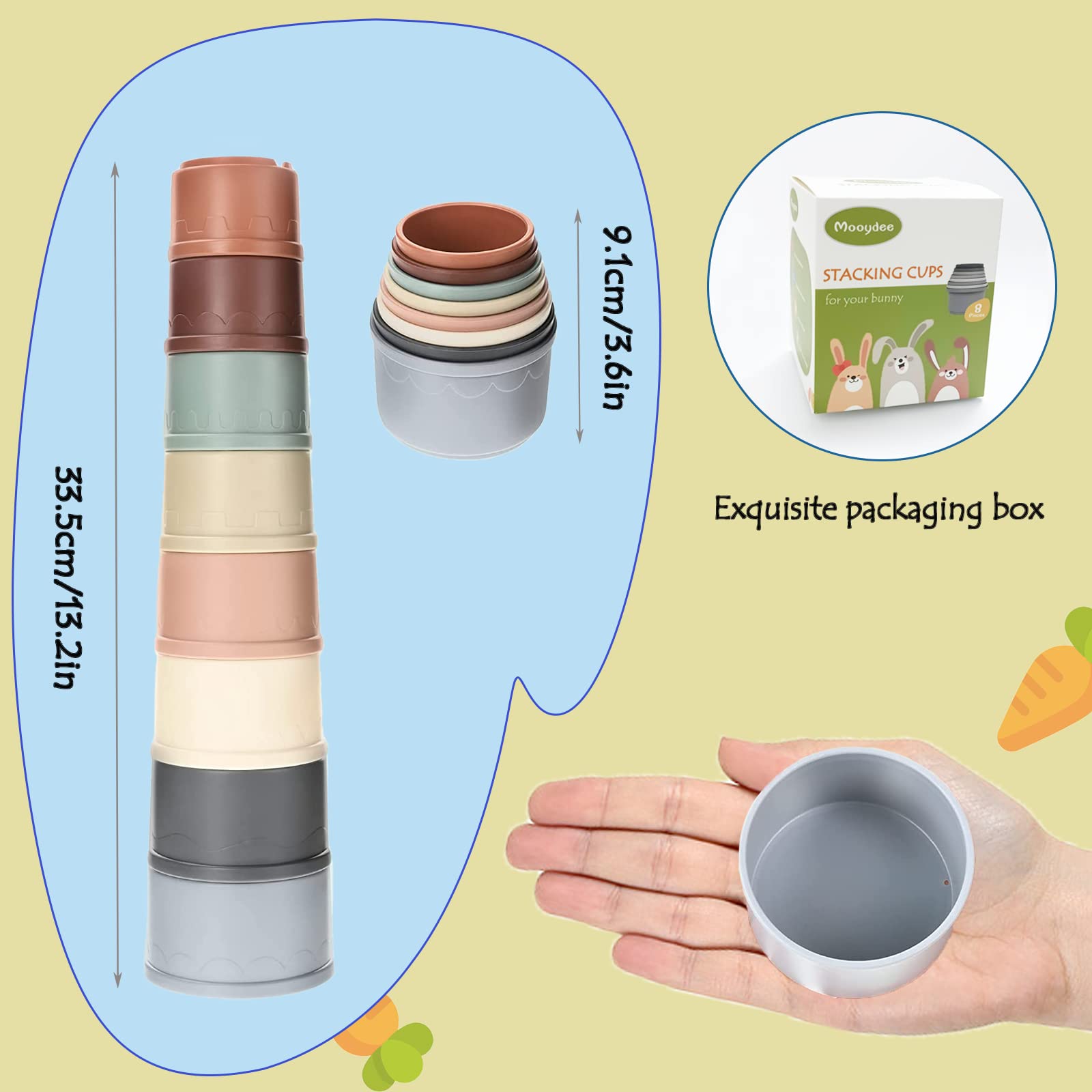 Mooydee gobelets colorés pour cochon d’Inde – encouragent la recherche alimentaire