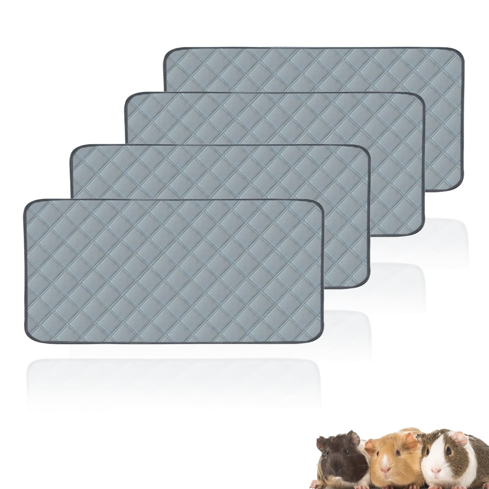 Mooydee tapis cage lavables ensemble 4 pièces pour cobayes, propreté du sol.