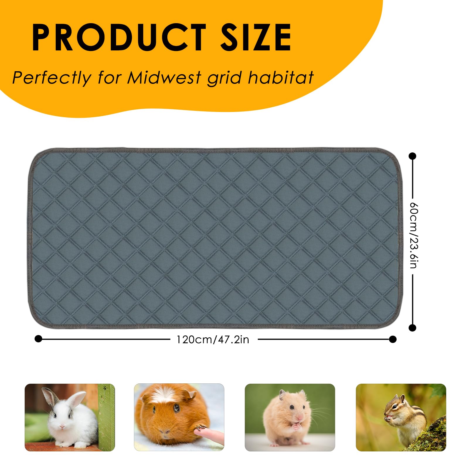 Mooydee: tapis-urine imperméable pour cobaye, protège les sols et facilite le nettoyage.
