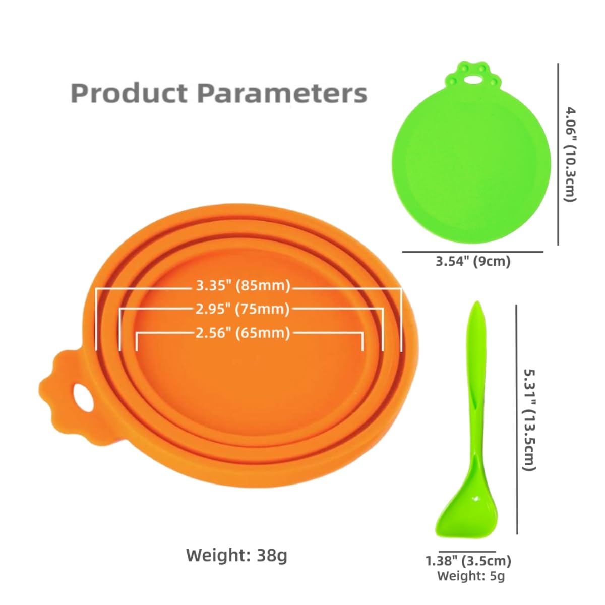 Couvercle MoPawKT 75 mm, ajustement idéal pour plusieurs tailles de conserves.
