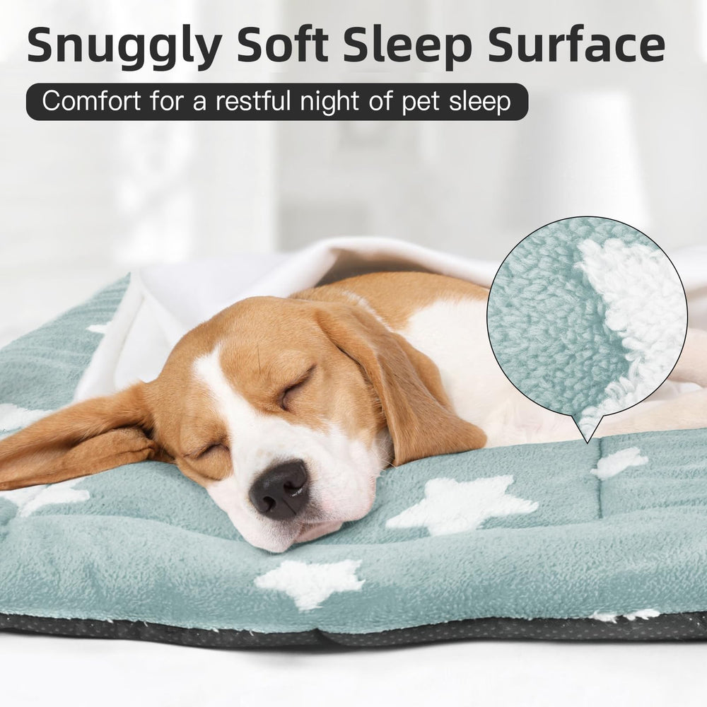 Mora Pets coussin lavable en machine bleu, entretien facile après les jeux.