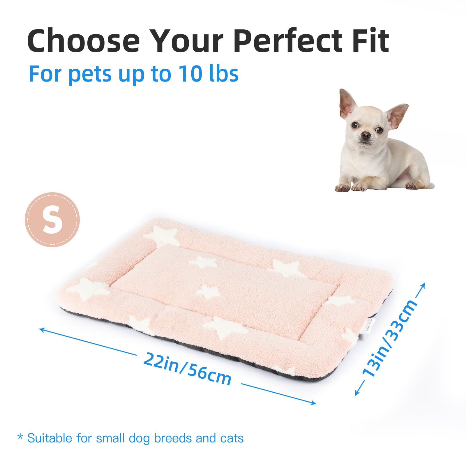 Matelas durable Mora Pets rose, adapté à plusieurs animaux et usages.