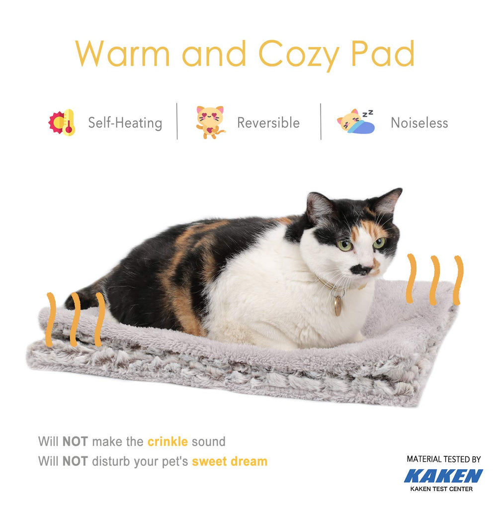 Face douce et réversible du tapis-chauffant Mora Pets pour chat.