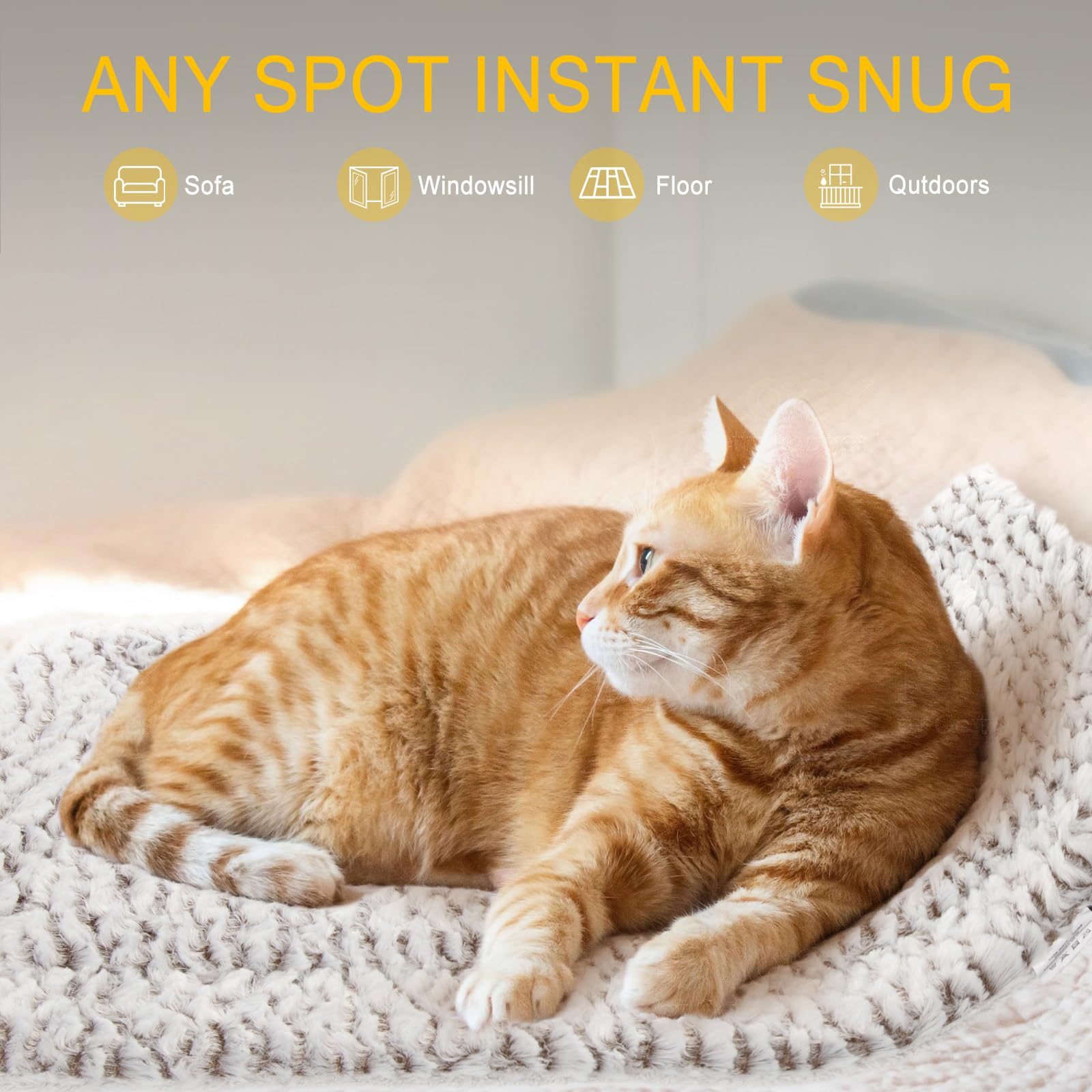 Tapis-chauffant Mora Pets grand format, lavable et pratique.