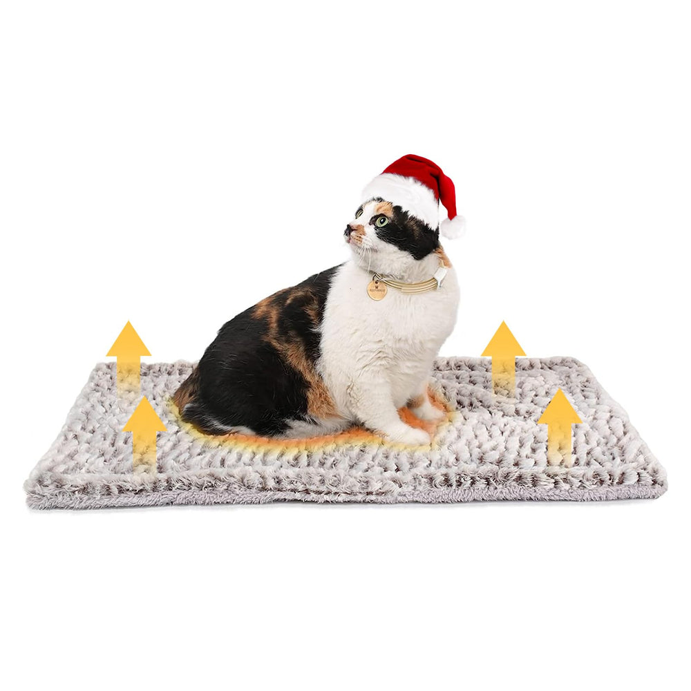 Tapis-chauffant Mora Pets prêt à l'emploi sur sol ou canapé.