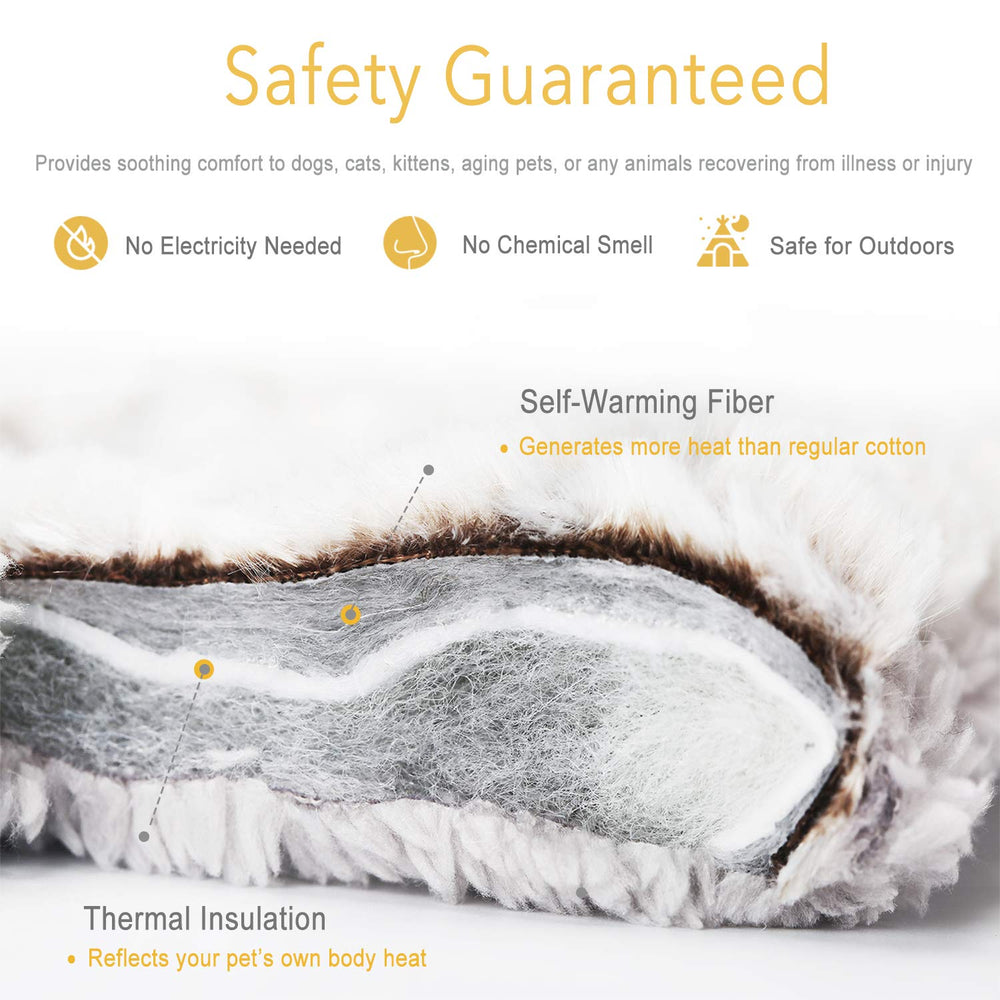 Surface silencieuse du tapis-chauffant Mora Pets, sans bruit.
