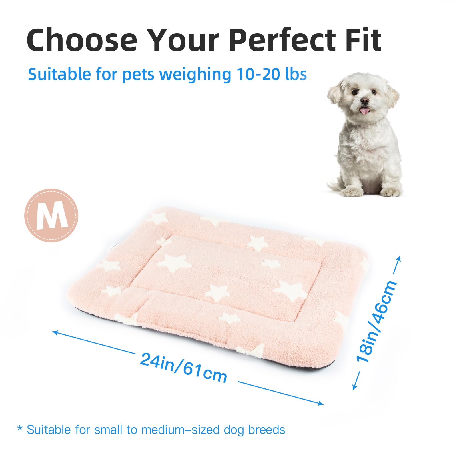 Mora Pets Tapis Design Étoiles Rose, douceur et charme pour dormir.