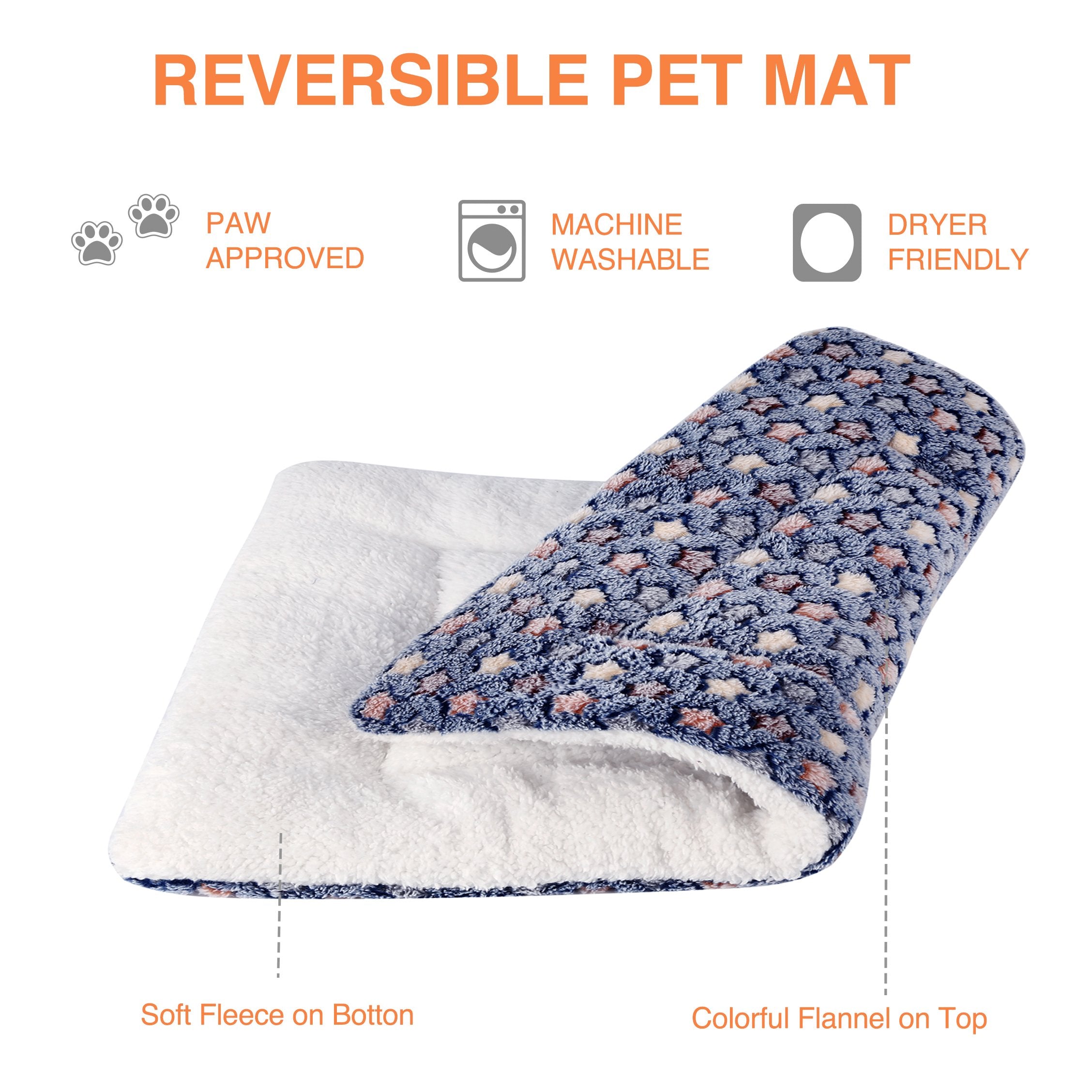Tapis Mora Pets face flanelle douce offre un confort moelleux pour repos.
