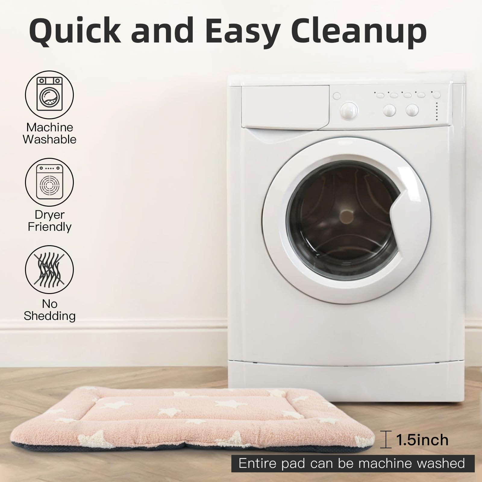 Mora Pets Tapis Lavable en Machine, nettoyage rapide et pratique.