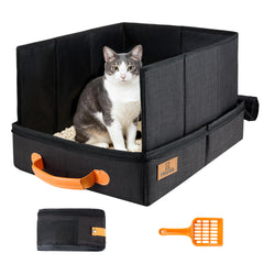 MORAIS bac-litière voyage chat pliable, pratique pour trajets en voiture