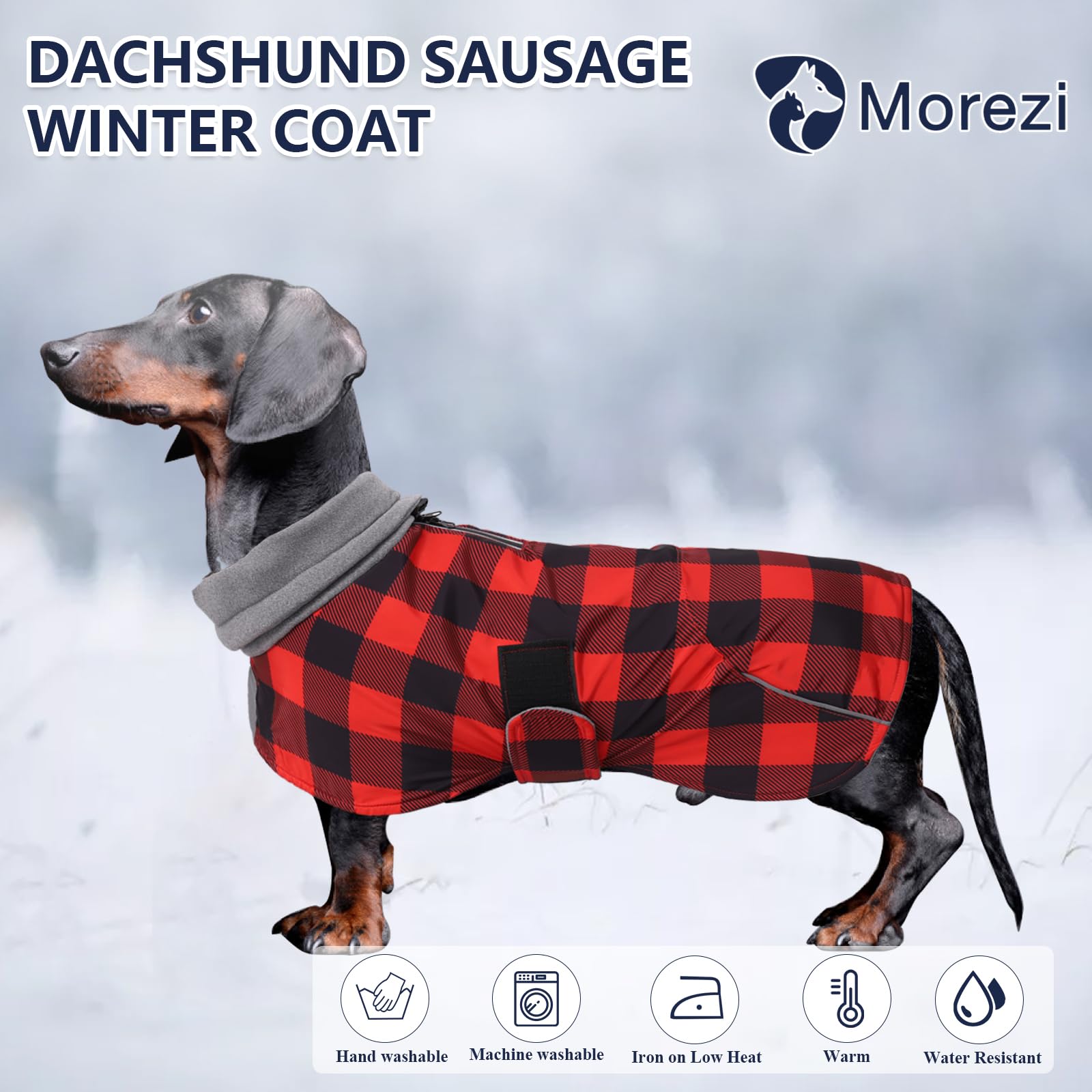 Morezi dachshund doublure polaire chaude et confortable
