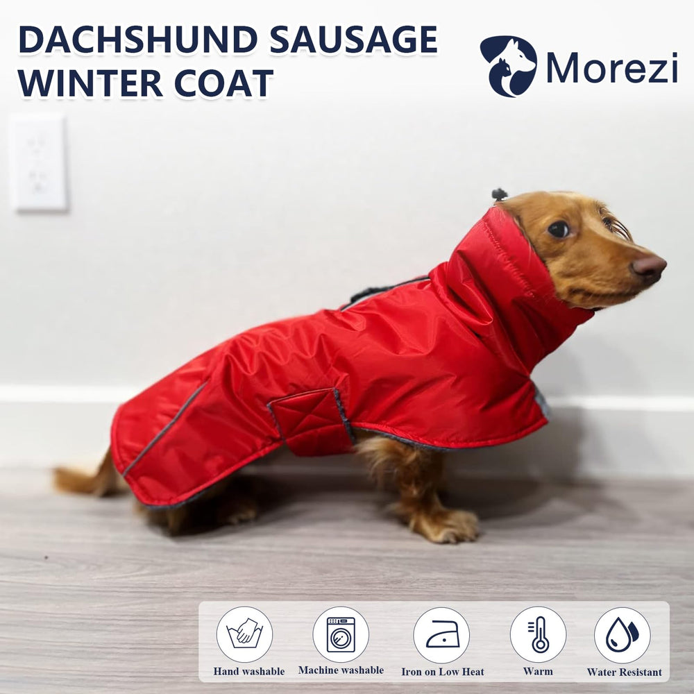 Doudoune Morezi dachshund avec doublure polaire chaude pour sorties hivernales
