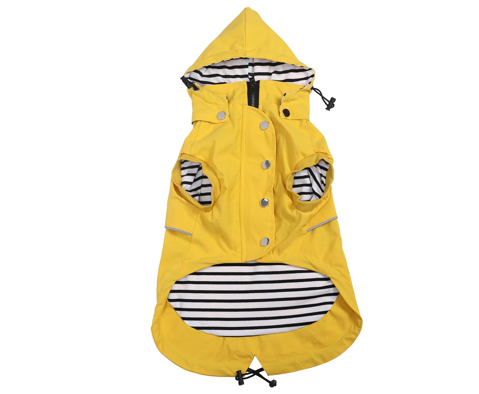 Morezi imperméable chien jaune XXL avec capuche, protection pluie lors des balades.