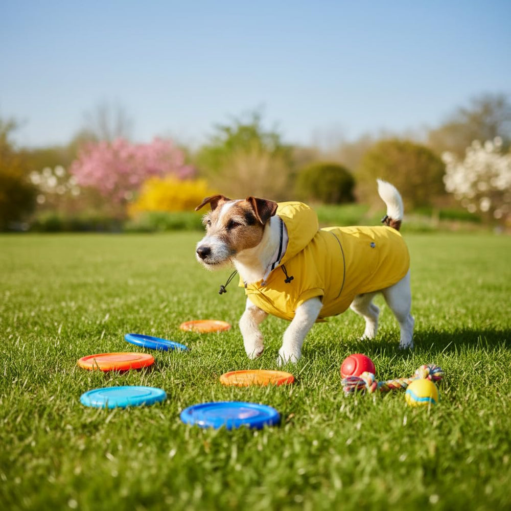 Morezi imperméable chien jaune XXL, nettoyage rapide et lavage en machine.