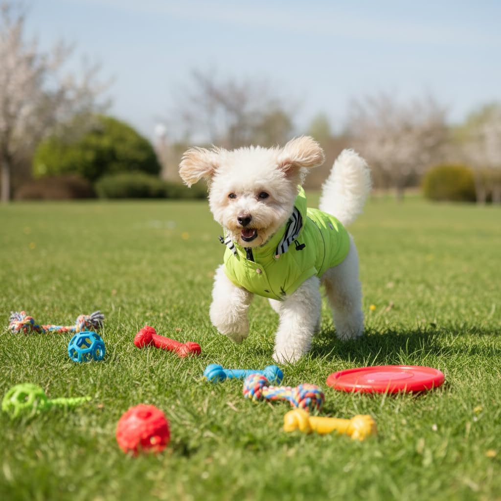 Morezi imperméable chien passe-harnais vert, compatible harnais pour promenades sécurisées.