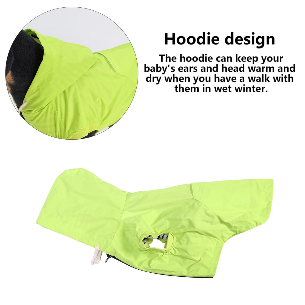 Morezi imperméable chien vert clair trou pour harnais, sécurité améliorée.