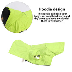 Morezi imperméable chien vert clair trou pour harnais, sécurité améliorée.