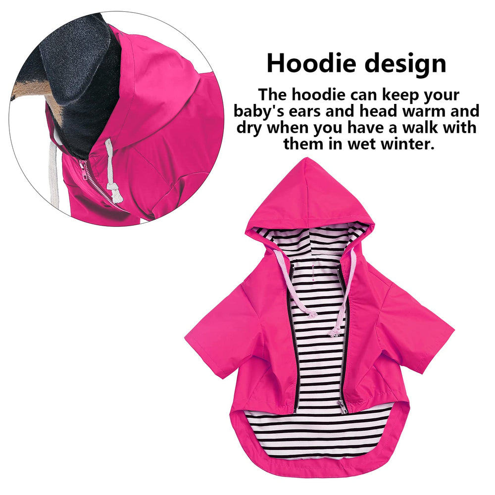 Morezi manteau chien rose – coupe ajustée adaptée petites et moyennes races.