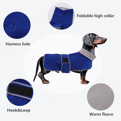 Manteau Morezi bleu, fermeture velcro, ajustement rapide et pratique