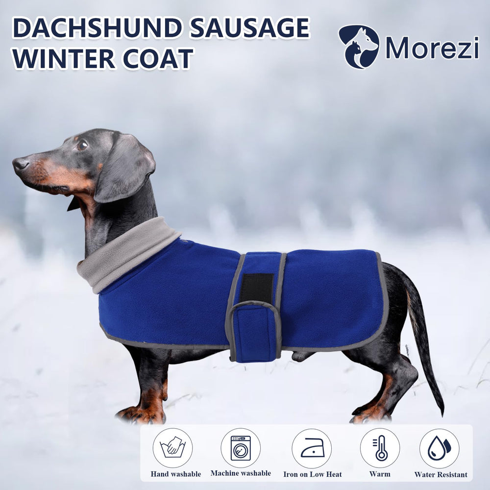 Manteau Morezi bleu avec bord réfléchissant pour sécurité nocturne