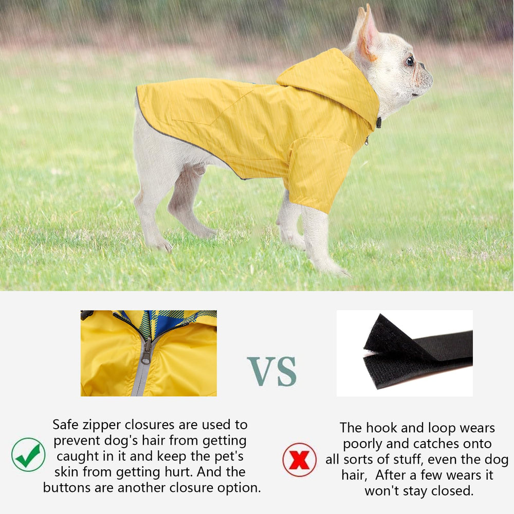 Morezi manteau pluie chien réfléchissant zip: visibilité accrue lors des sorties nocturnes.