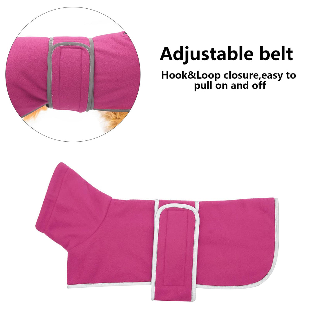 Manteau Morezi confort quotidien pour chien à dos long, rose.