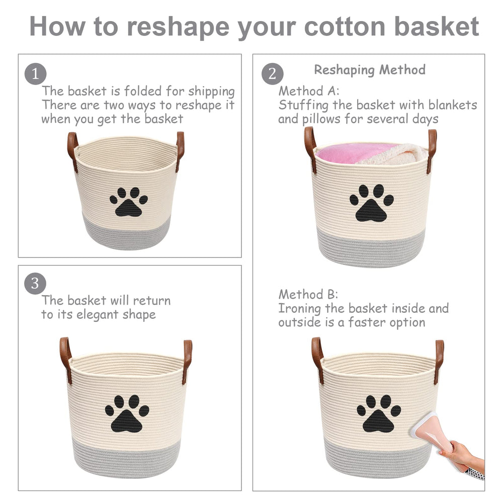 Panier en corde coton Morezi, déco maison neutre