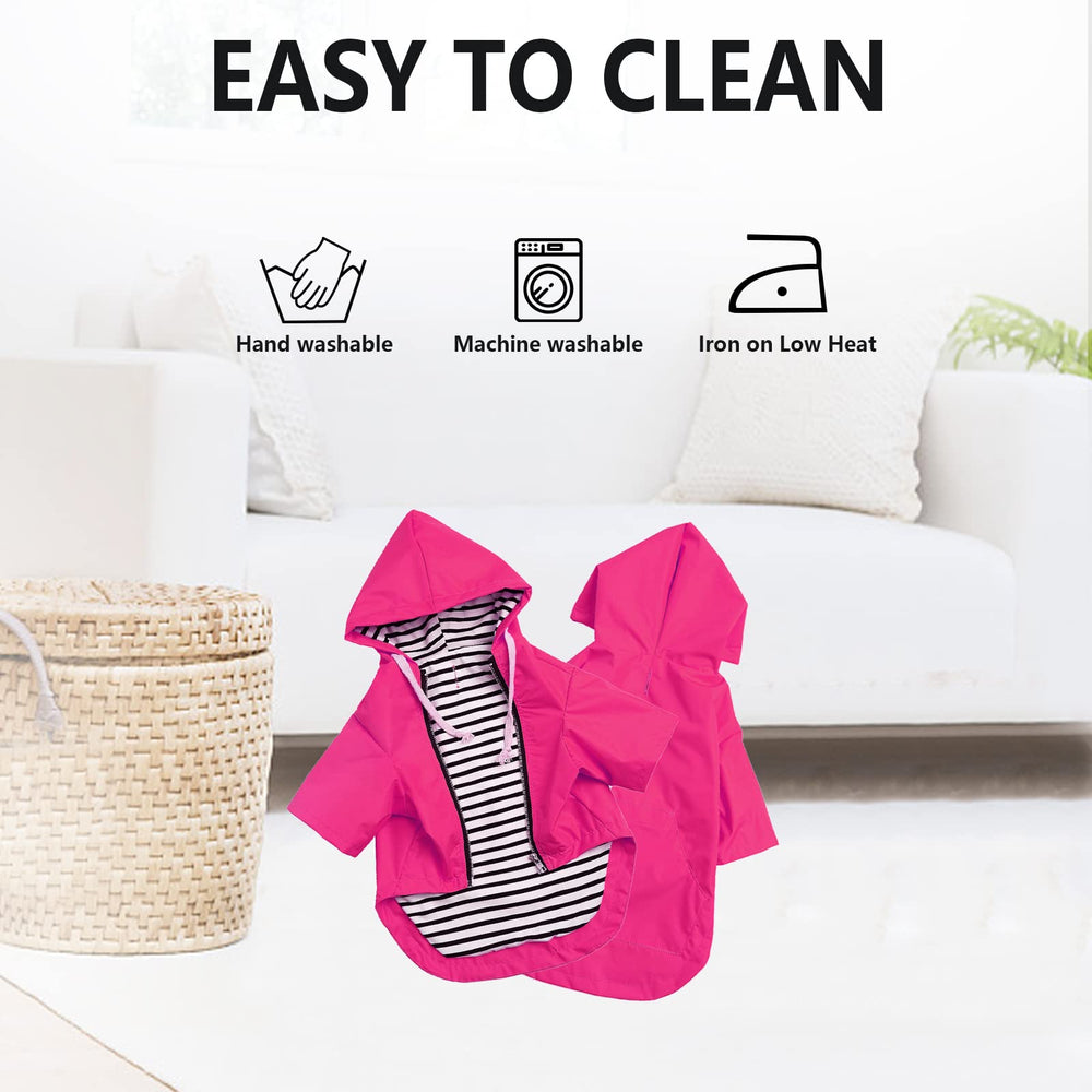 Morezi tissu imperméable durable chien rose – protection contre pluie et boue.