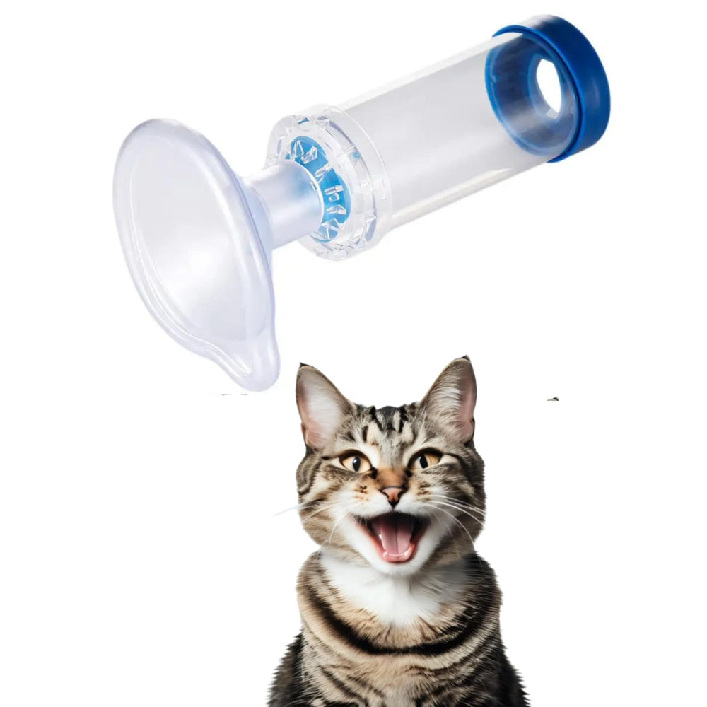 Moritas Pet inhalateur-spacer avec masque-visage facilite l'administration de médicaments inhalés chez chiens et chats.