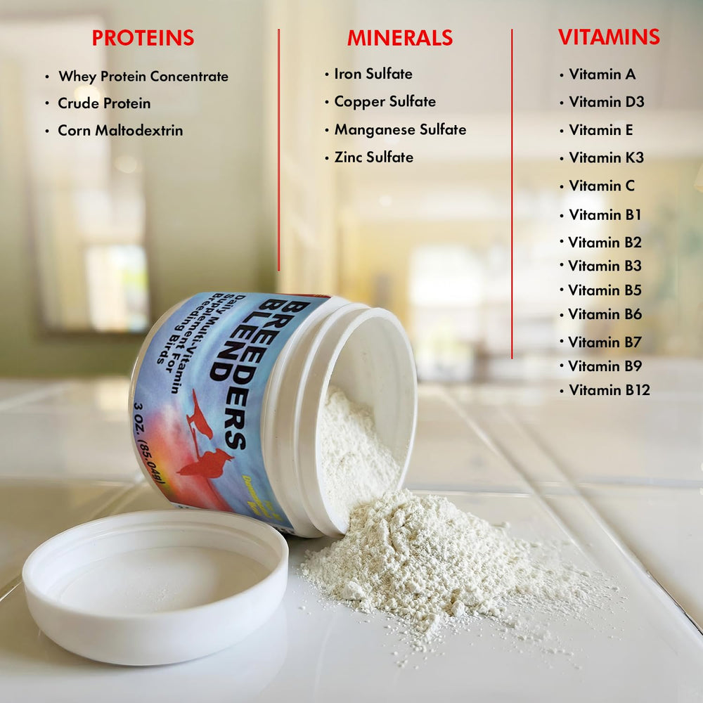 Mélange Morning Bird Breeders Blend avec l’alimentation quotidienne.