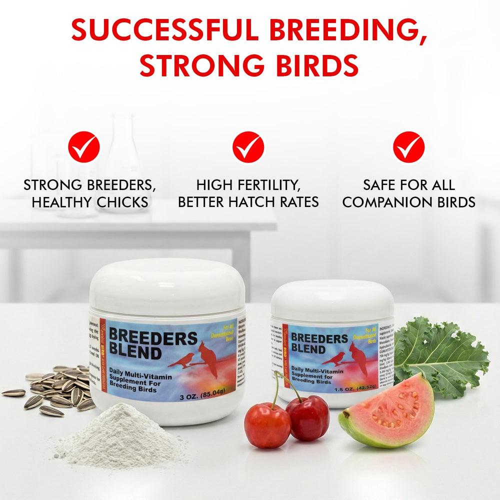 Morning Bird Breeders Blend apporte protéines et vitamines pour soutenir l'énergie et la croissance.