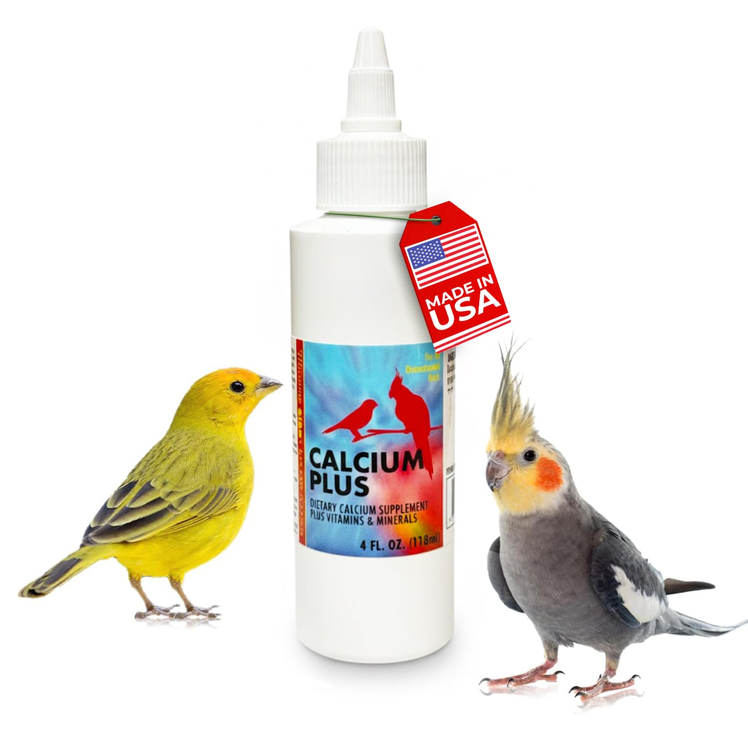 Morning Bird Calcium Plus Liquid, bouteille 4 onces, apport rapide pour des os solides.