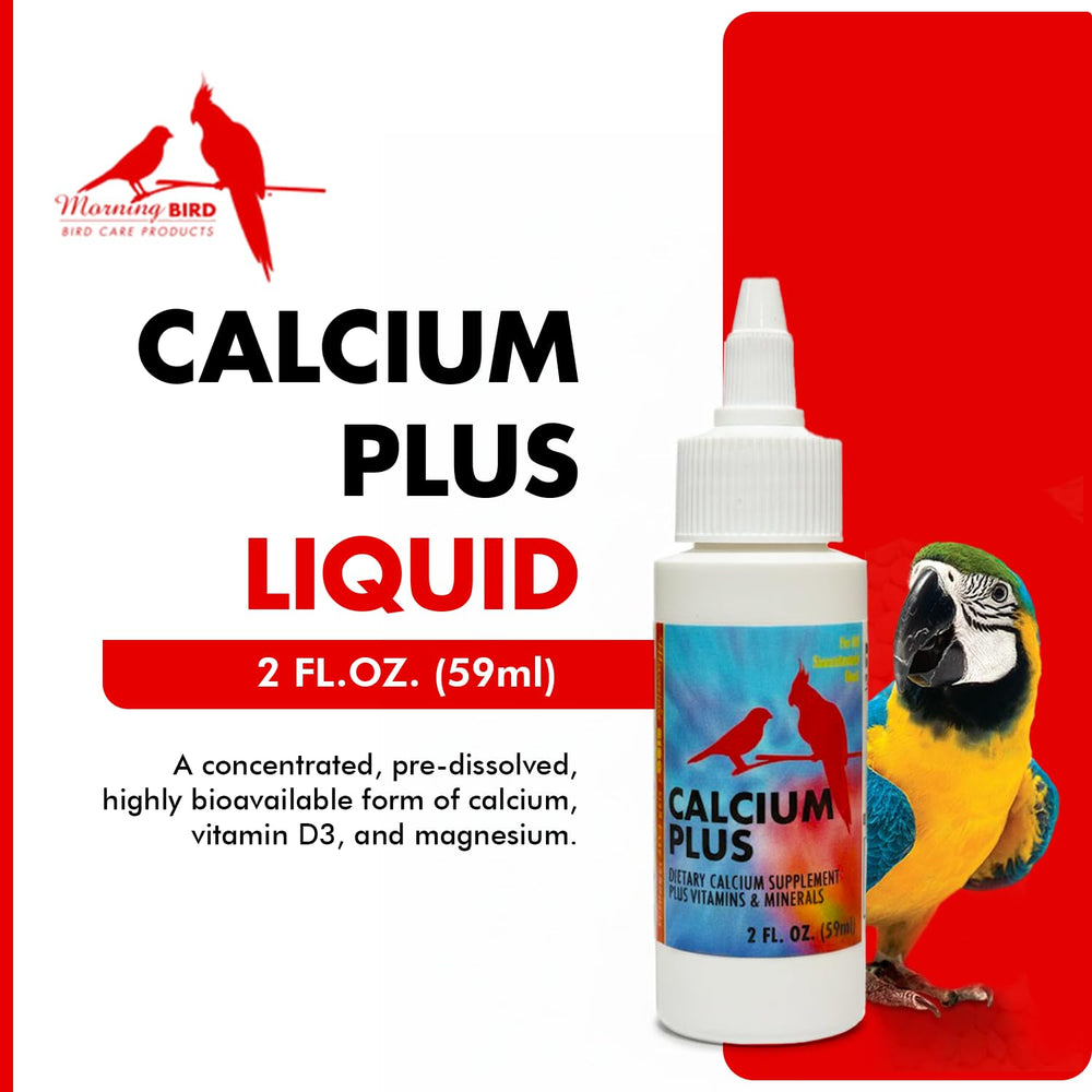 Morning Bird Calcium Plus Liquid – versement dans l'eau simplifié pour nourrir quotidiennement vos oiseaux.
